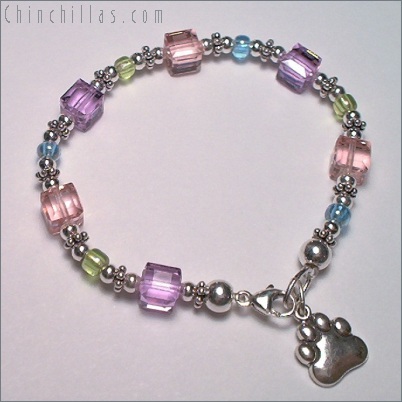 Child's Color Changing Swarovski Crystal Chinchilla Charm Bracelet