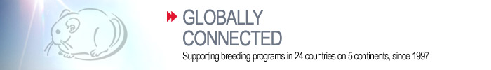Globally Connected, Supporting breeding programs in 24 countries on 5 continents, since 1997