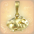 18K Gold Chinchilla Millennia IV Pendant Sculpture