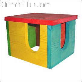 Multi Color White Pine Chinchilla Hiding Box