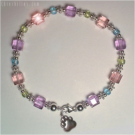 Color Changing Swarovski Crystal Chinchilla Charm Bracelet