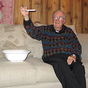 Abbot Owen Purcell, OSB drawing the winner